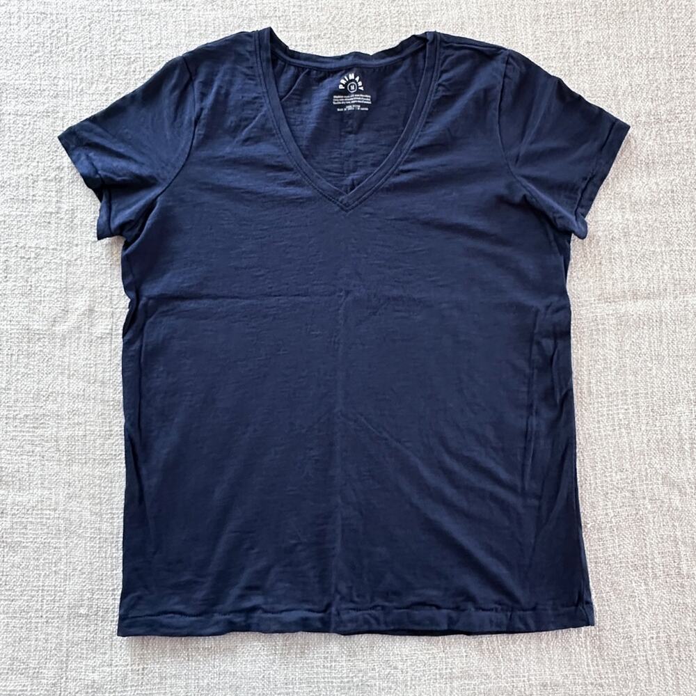 Primary Women's Navy Blue V-neck Tee EUC M